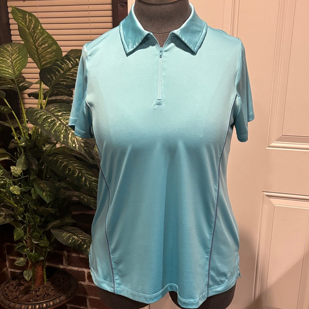 Livi Active Aqua Short Sleeve Polo